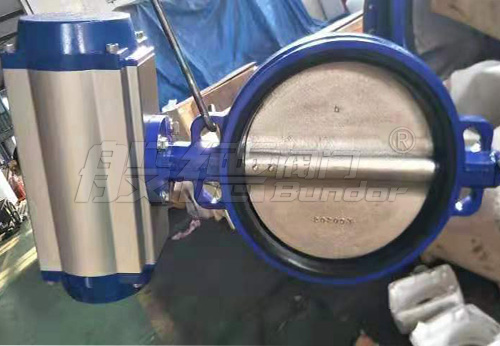 般德閥門氣動(dòng)對夾蝶閥出口西班牙