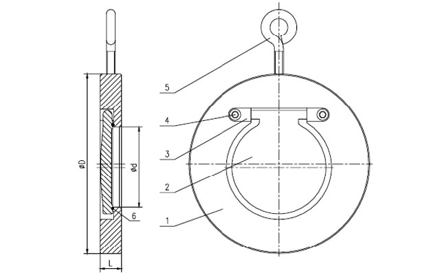 H74W-16P對(duì)夾單瓣止回閥